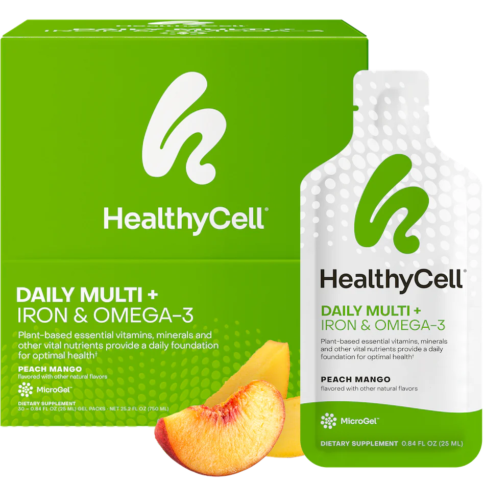 Healthycell Daily Multi + Iron and Omega-3 box