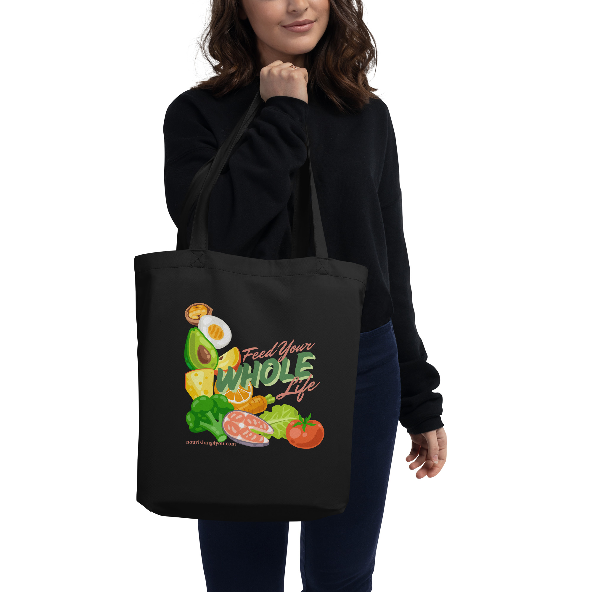 Feed Your Whole Life Tote Bag, Balanced Plate - Image 2