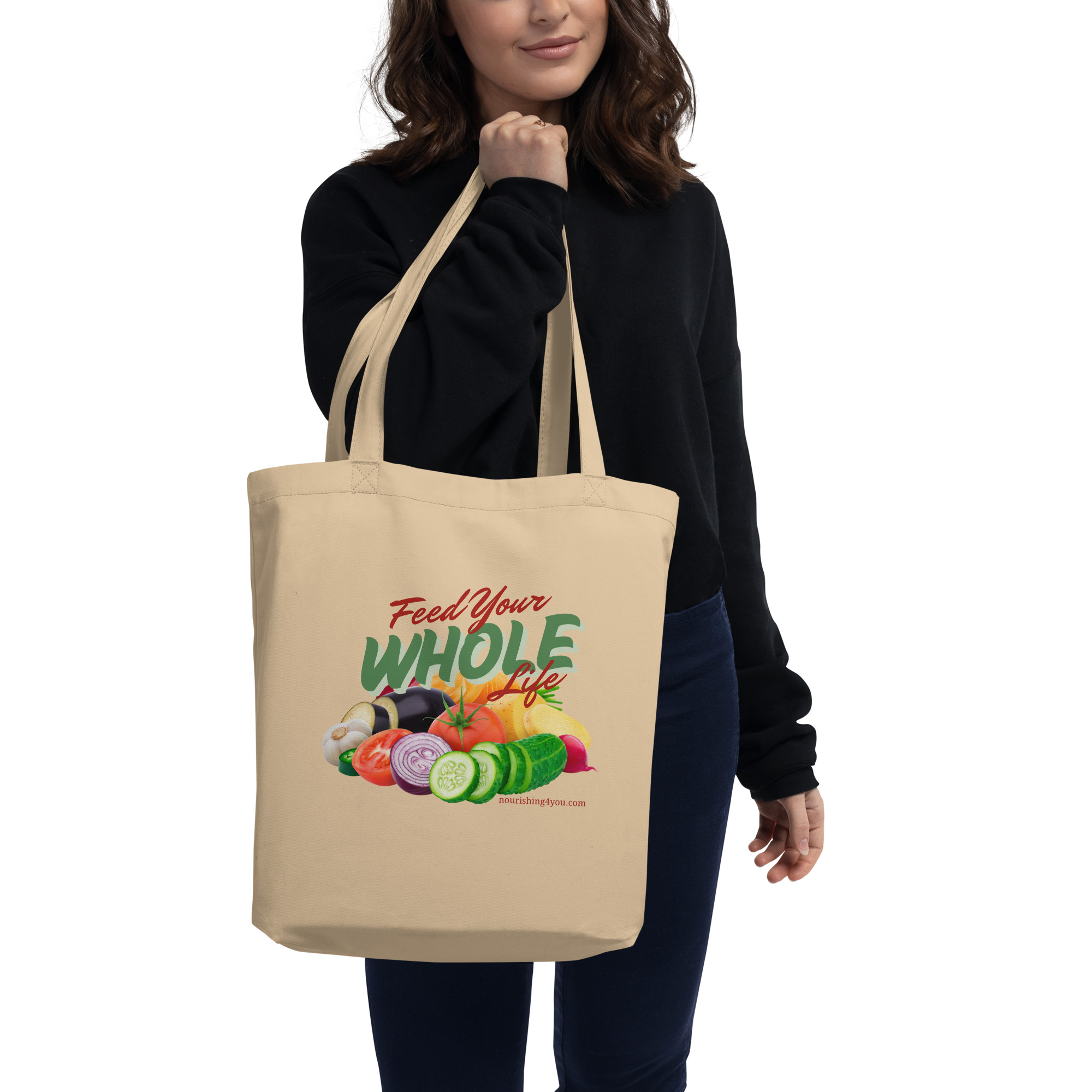 Feed Your Whole Life Tote Bag, Garden Harvest - Image 2
