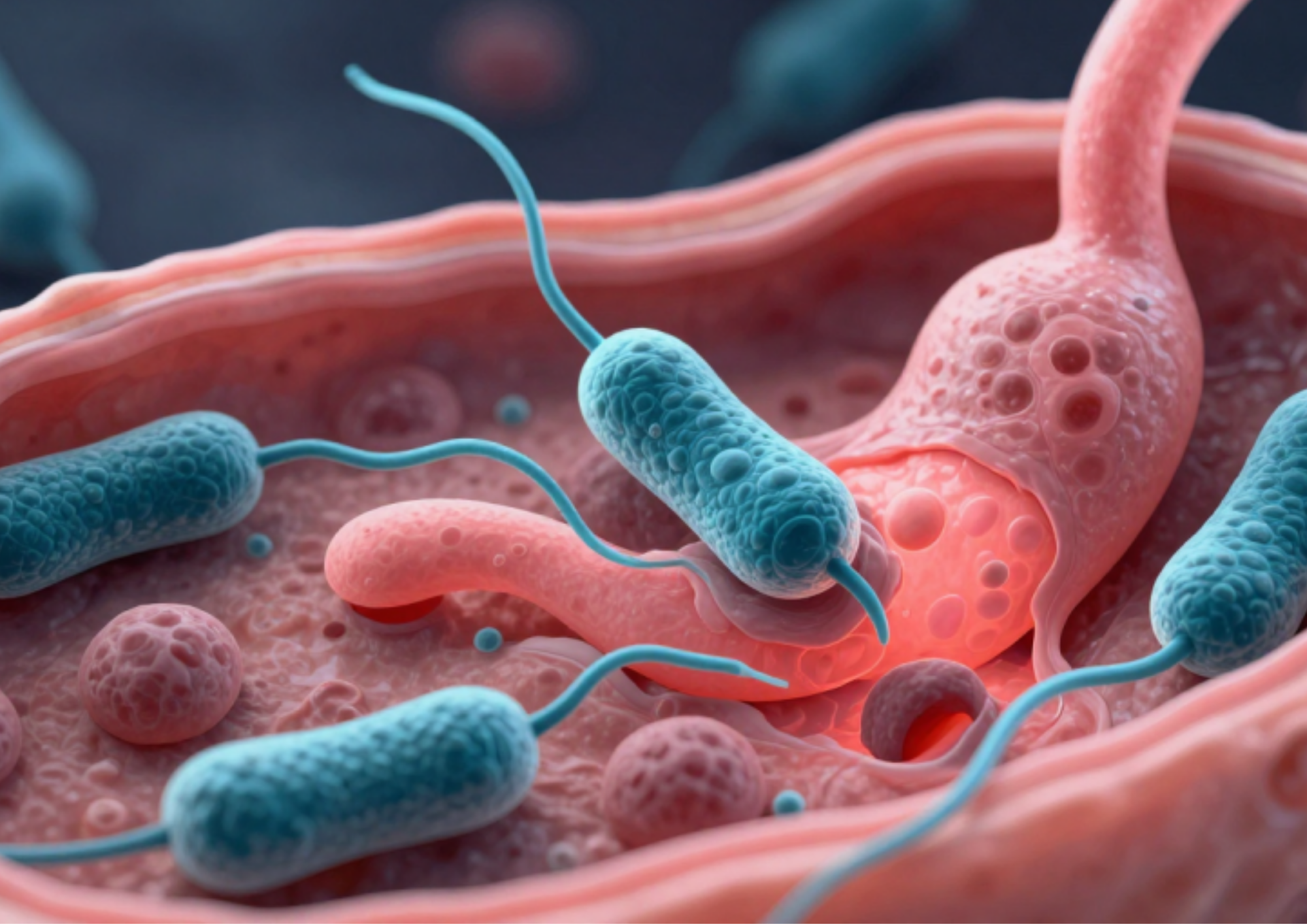 H. pylori bacteria illustration