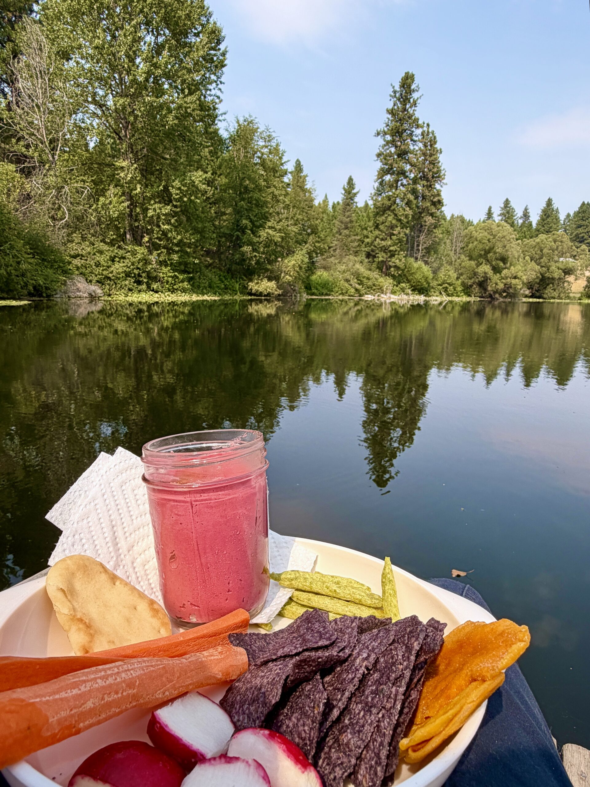 Bowl of roasted beet hummus